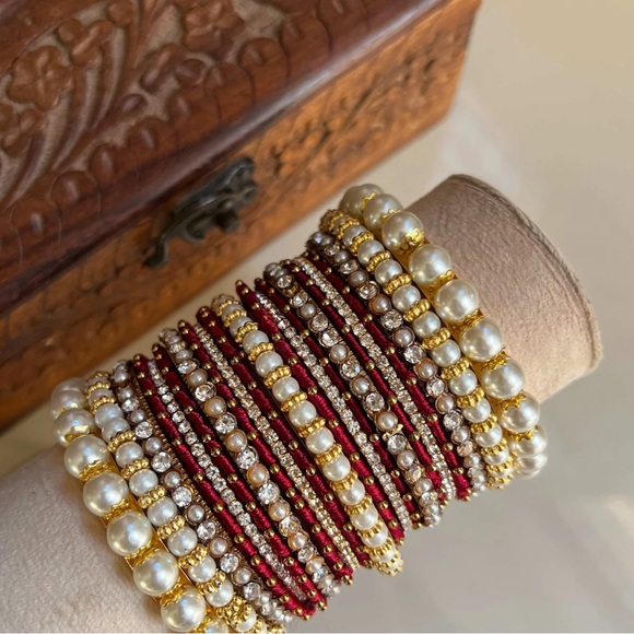 Pakistani bangles with pearls - Picture 2 of 2